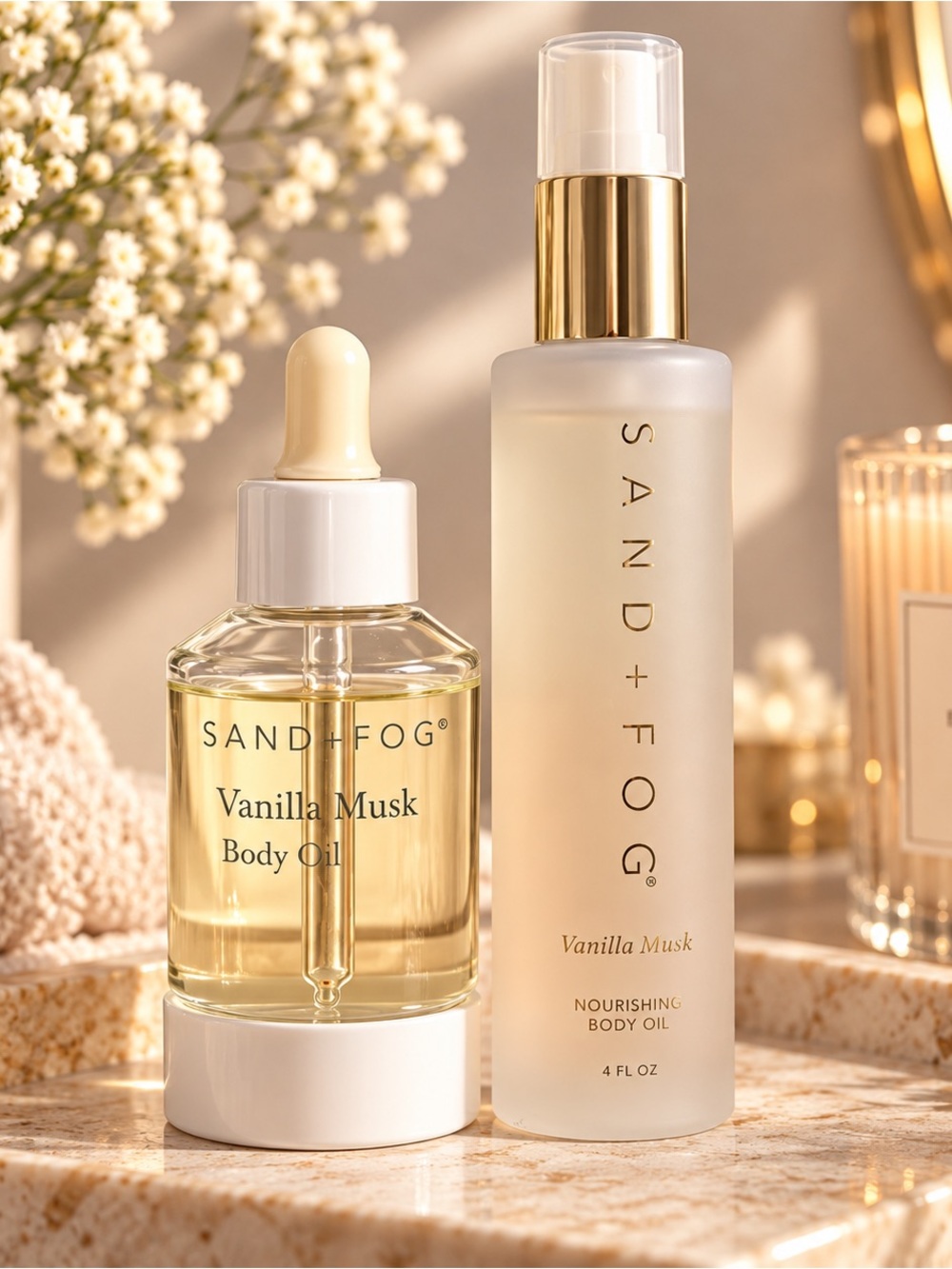 Sand + Fog Vanilla Musk Body Oil and serum